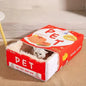 Fully Enclosed Biscuit Box Pet Cat Bed Rectangular Pull Out Snack Kitten Cat House Cushion Cave with Zipper