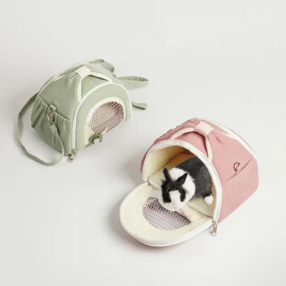 Small Pet Carrier Breathable Pet Carrier Bag for Small Hamster Guinea Pig Rabbit Comfortable Travel Tote for Transport