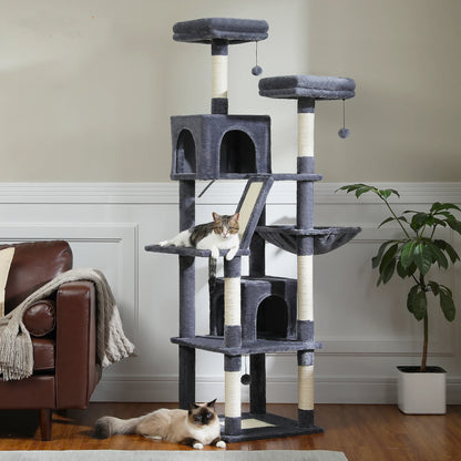 Multi-Level Cat Tree Cat Condo Scratching post for Kitten Furniture Large Cat Tower Cat Scrapers Cat Accessories Pet Cat Toys