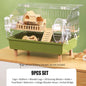 Transparent Hamster Cage Acrylic Hamster Habitat House Breathable Rabbit Chinchilla Guinea Pig Cage Small Animal Breeding Box