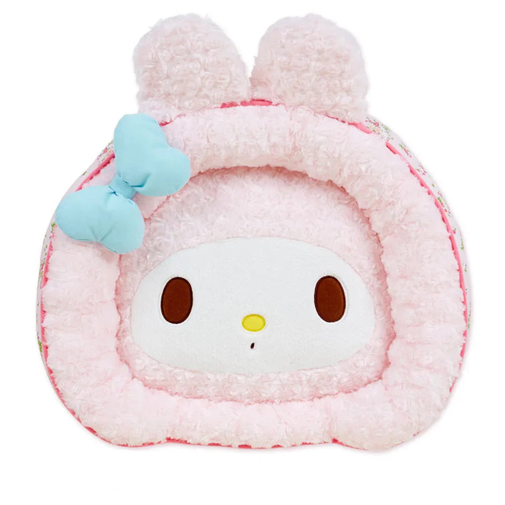 Cute Sanrio Hello Kitty Melody Pink Dog Bed For Pet Small Dogs Kennel Cartoon Embroidered Double Sided Pet House For Yorkies Dog